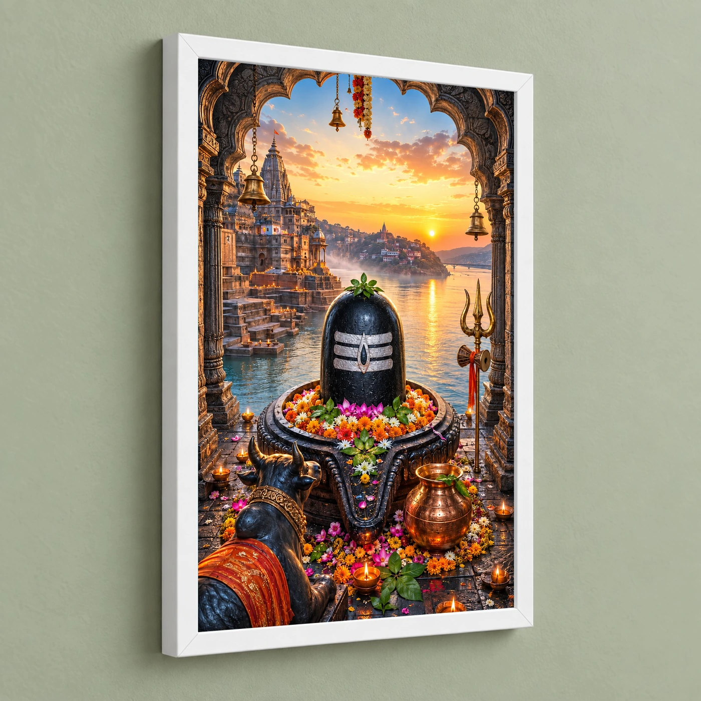 Omkareshwar Jyotirlinga Narmada Darshan Photo Frame, view 5