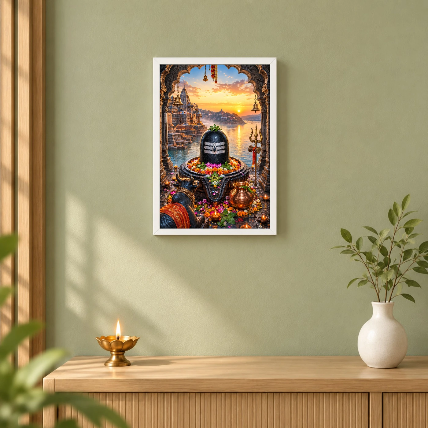Omkareshwar Jyotirlinga Narmada Darshan Photo Frame, view 6