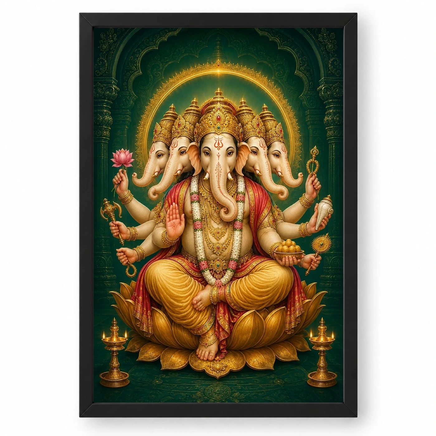 Panchmukhi Ganesha — Five-Faced Protector Frame