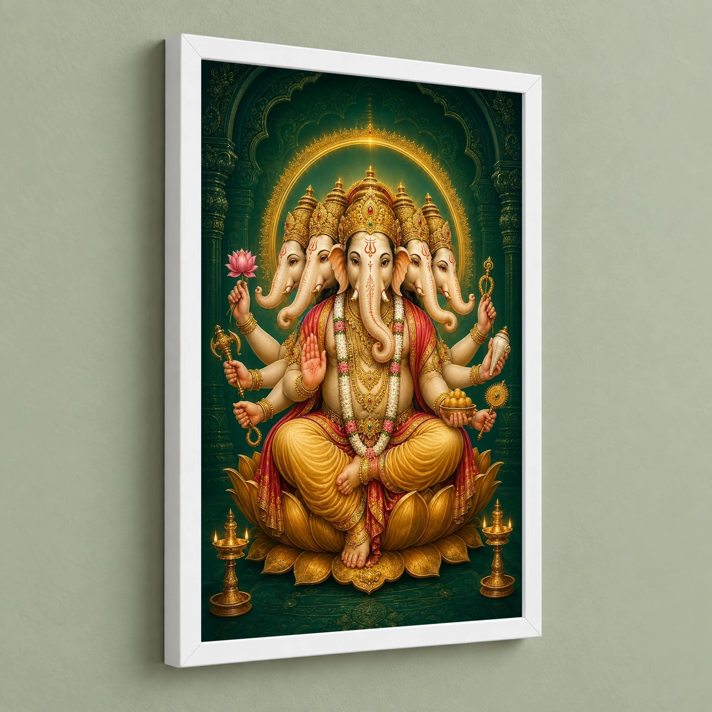 Panchmukhi Ganesha — Five-Faced Protector Frame, view 5