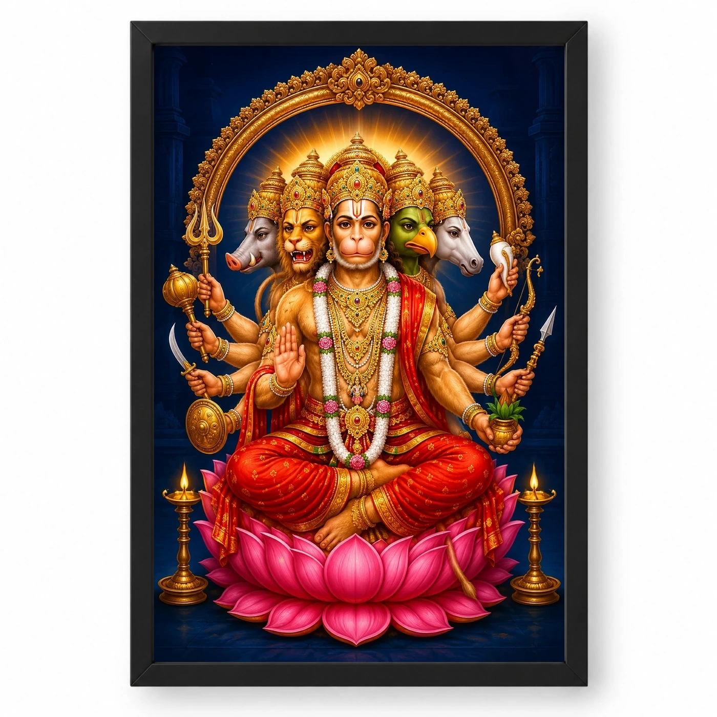 Panchmukhi Hanuman — Five-Faced Protector Frame