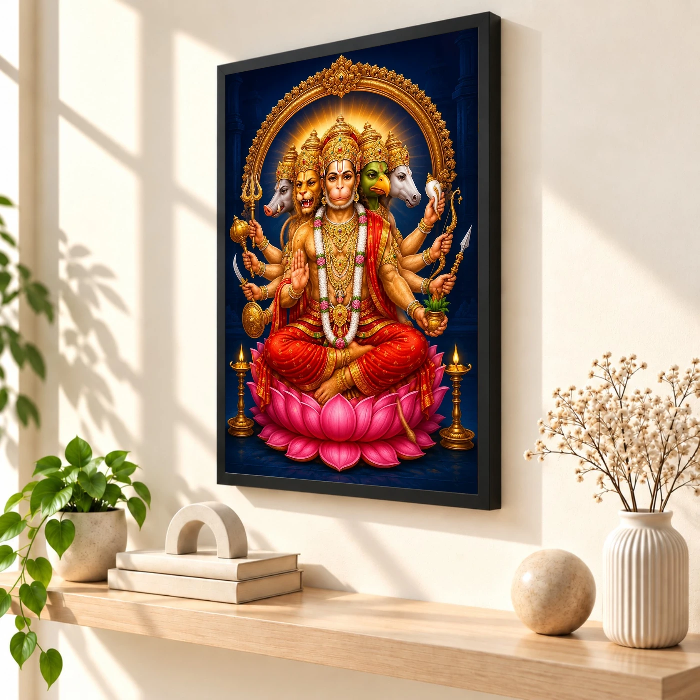 Panchmukhi Hanuman — Five-Faced Protector Frame, view 2