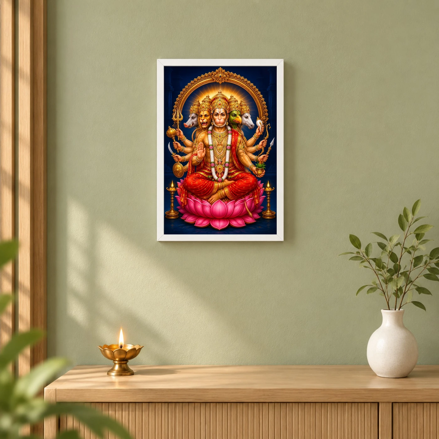 Panchmukhi Hanuman — Five-Faced Protector Frame, view 6