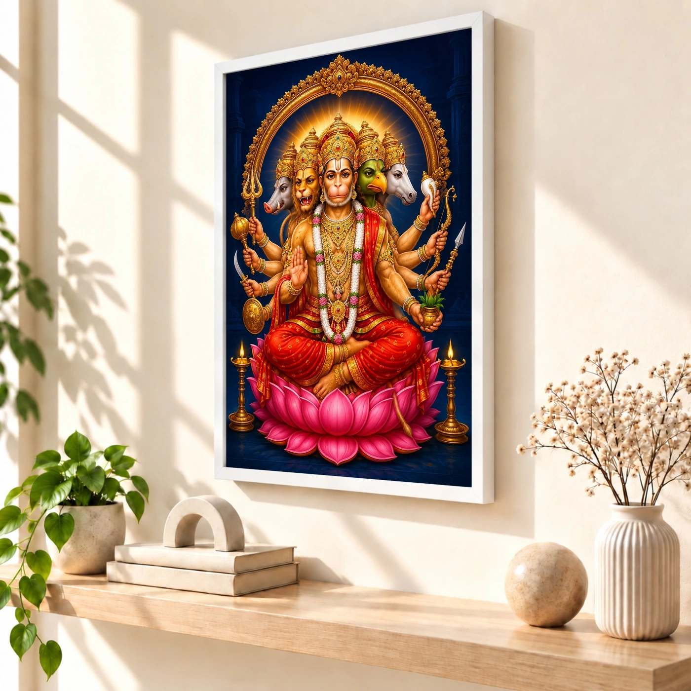Panchmukhi Hanuman — Five-Faced Protector Frame, view 7