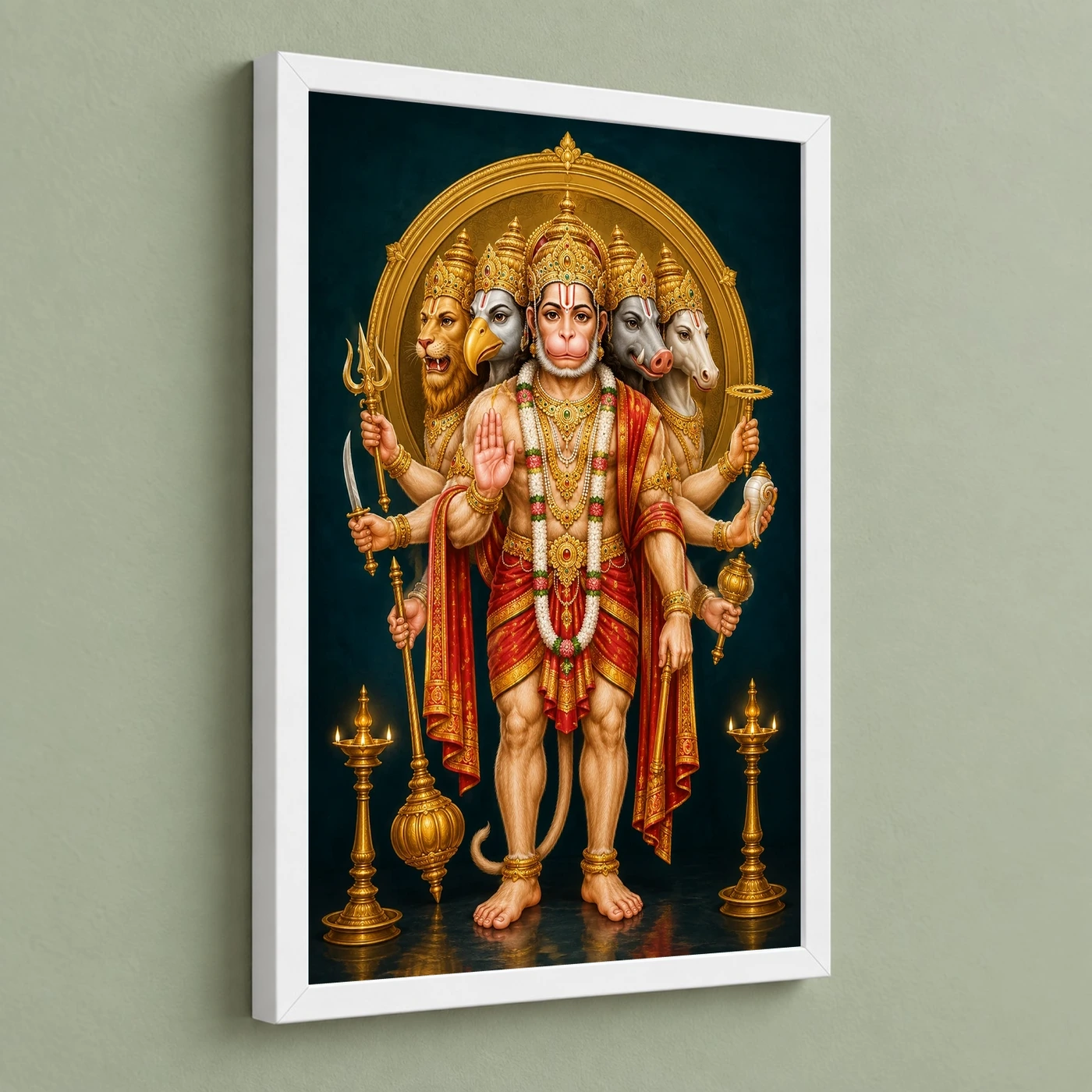 Panchmukhi Hanuman — Vastu Entrance Frame, view 5