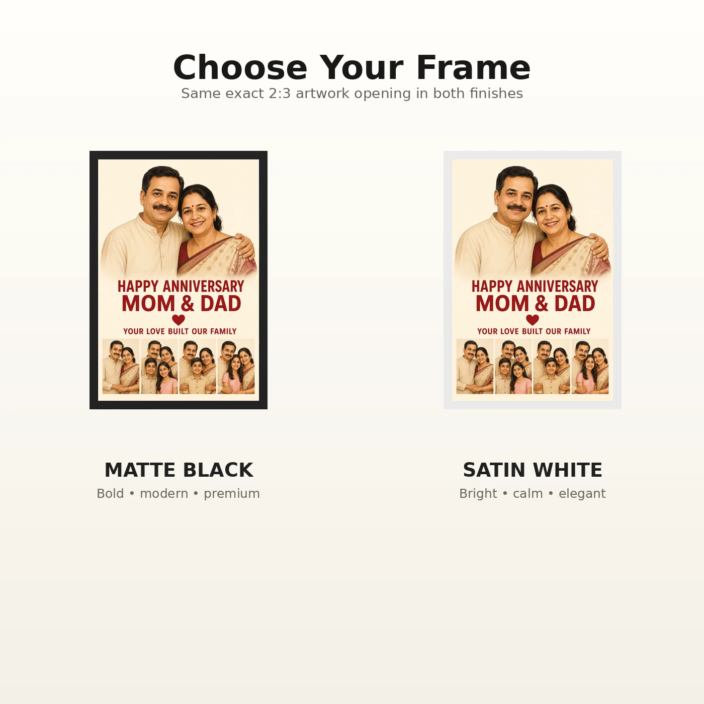 Parents Anniversary Mom Dad Romantic Rose Together Forever Photo Frame, view 7