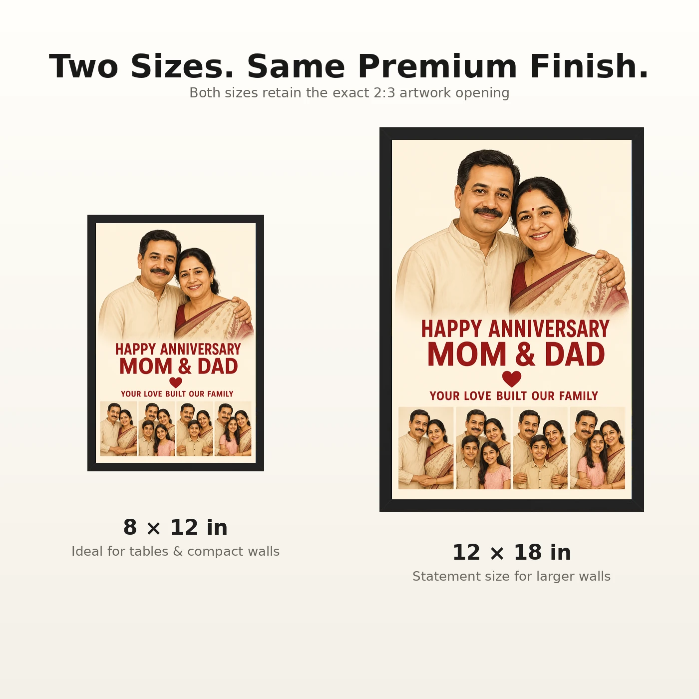 Parents Anniversary Mom Dad Romantic Rose Together Forever Photo Frame, view 8