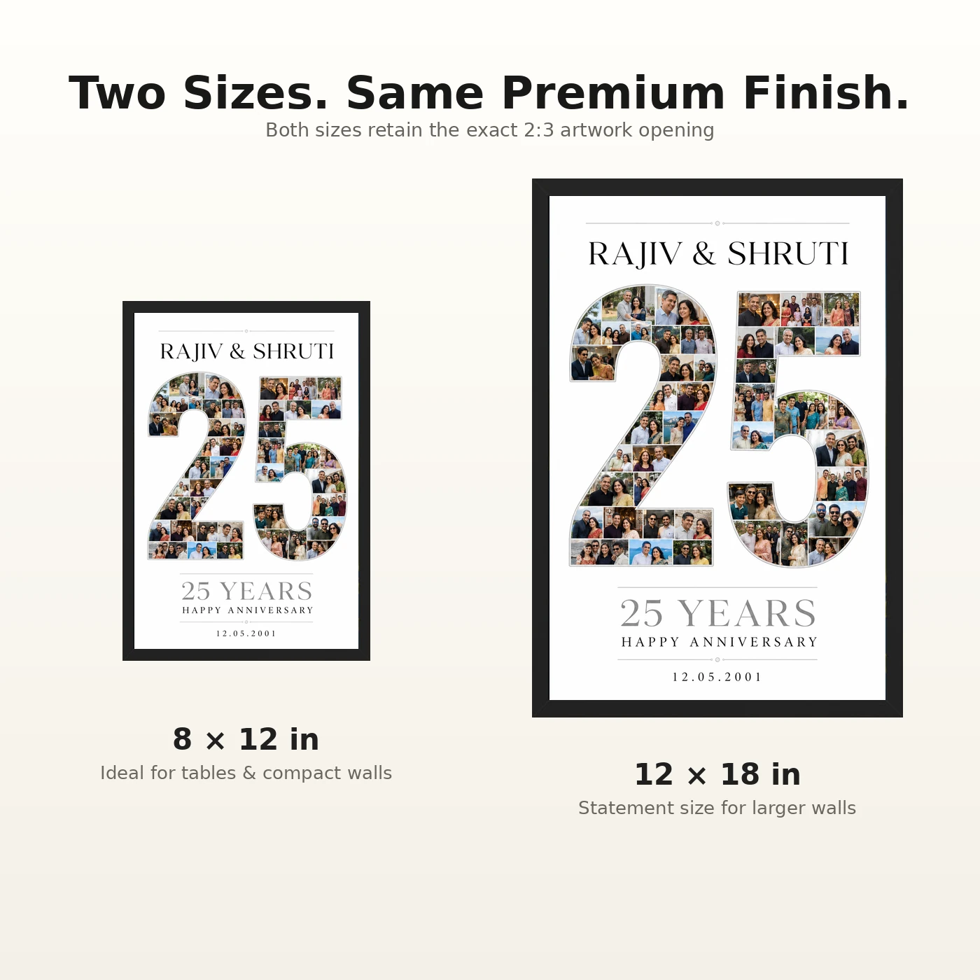 Parents Anniversary Silver Jubilee 25 Floral Rose Celebration Photo Frame, view 8