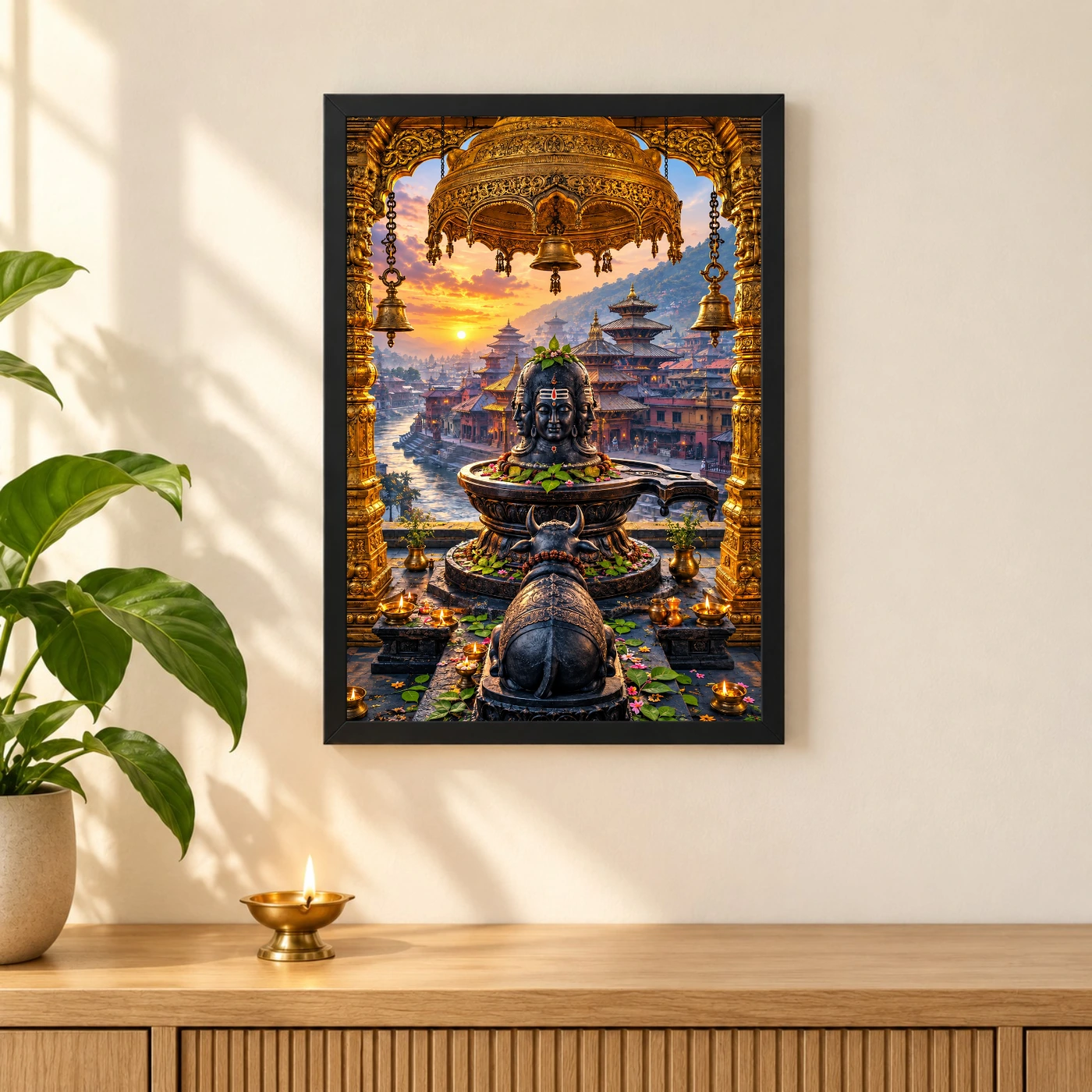 Pashupatinath Bagmati Golden Temple Photo Frame, view 3