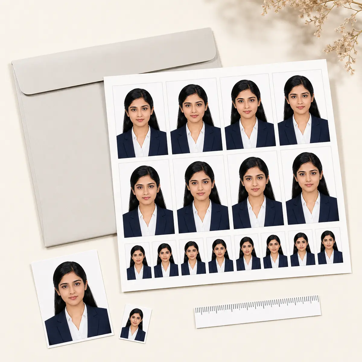 Passport & Stamp Size Photo Combo Pack