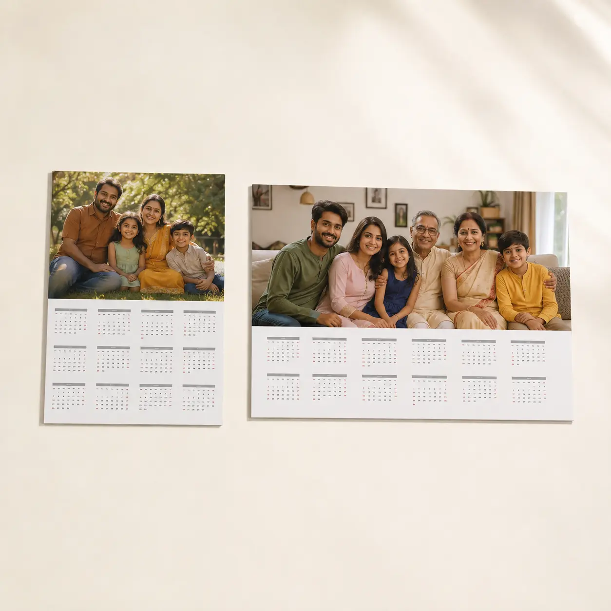 Personalised Single-Sheet Photo Calendar – A4 & A3, view 2