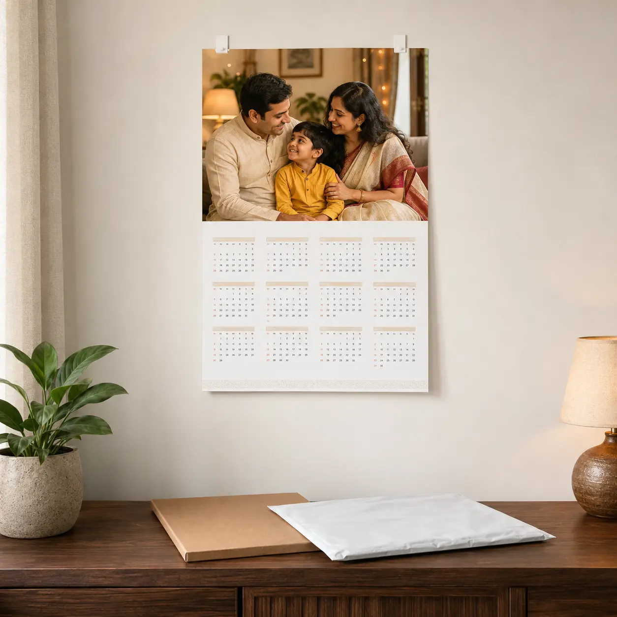 Personalised Single-Sheet Photo Calendar – A4 & A3, view 5
