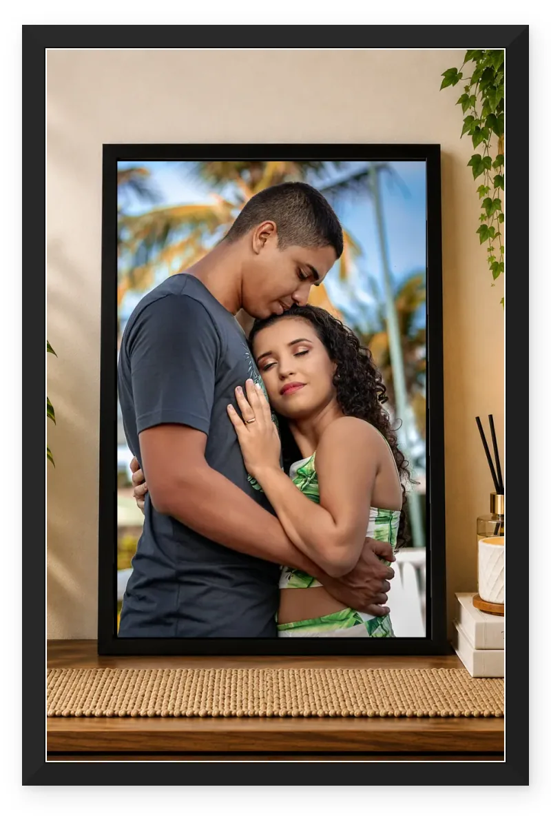 Personalised Table and Wall Photo Frame, 4 x 6 inch, Black