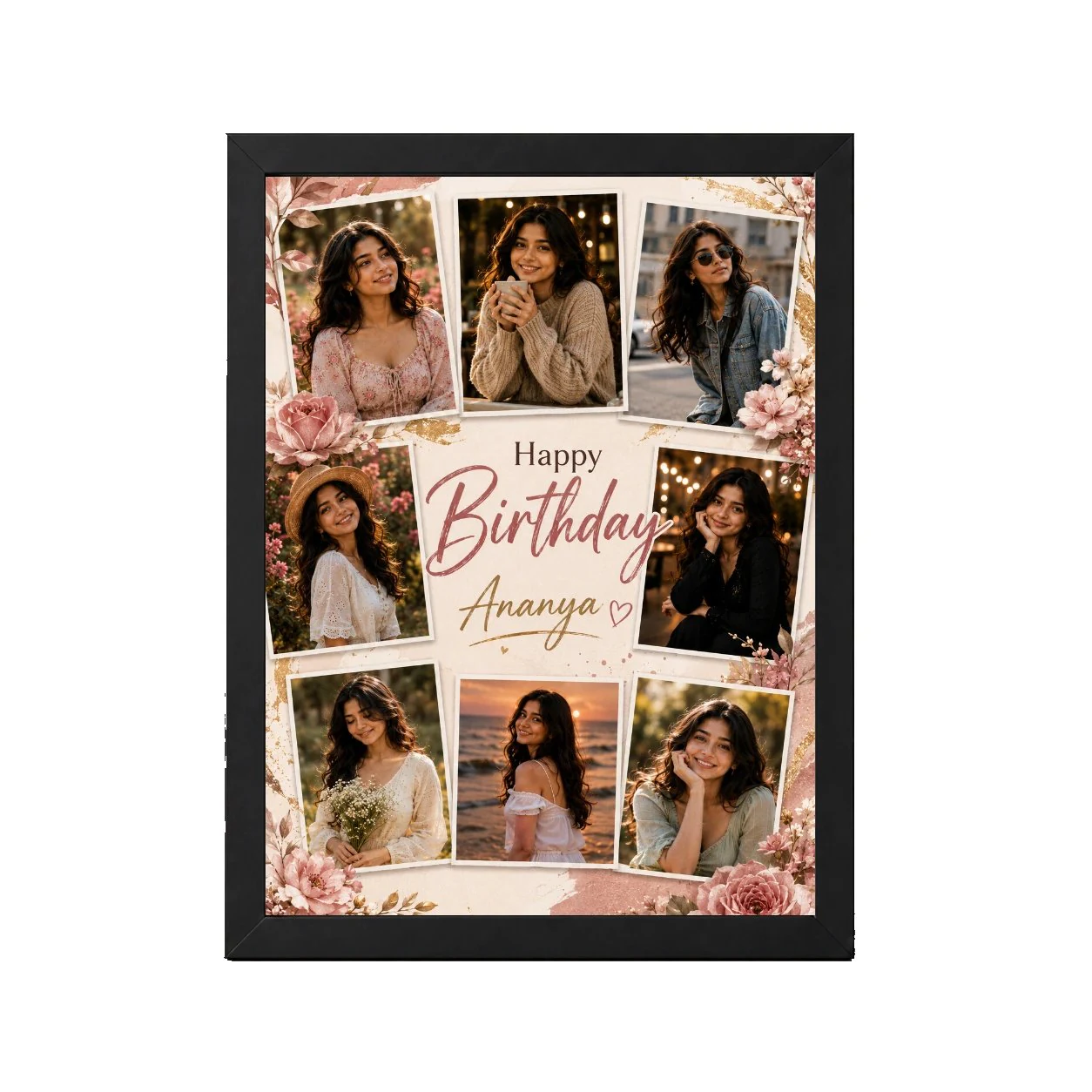 Personalized Birthday Photo Frame with Name and Photo