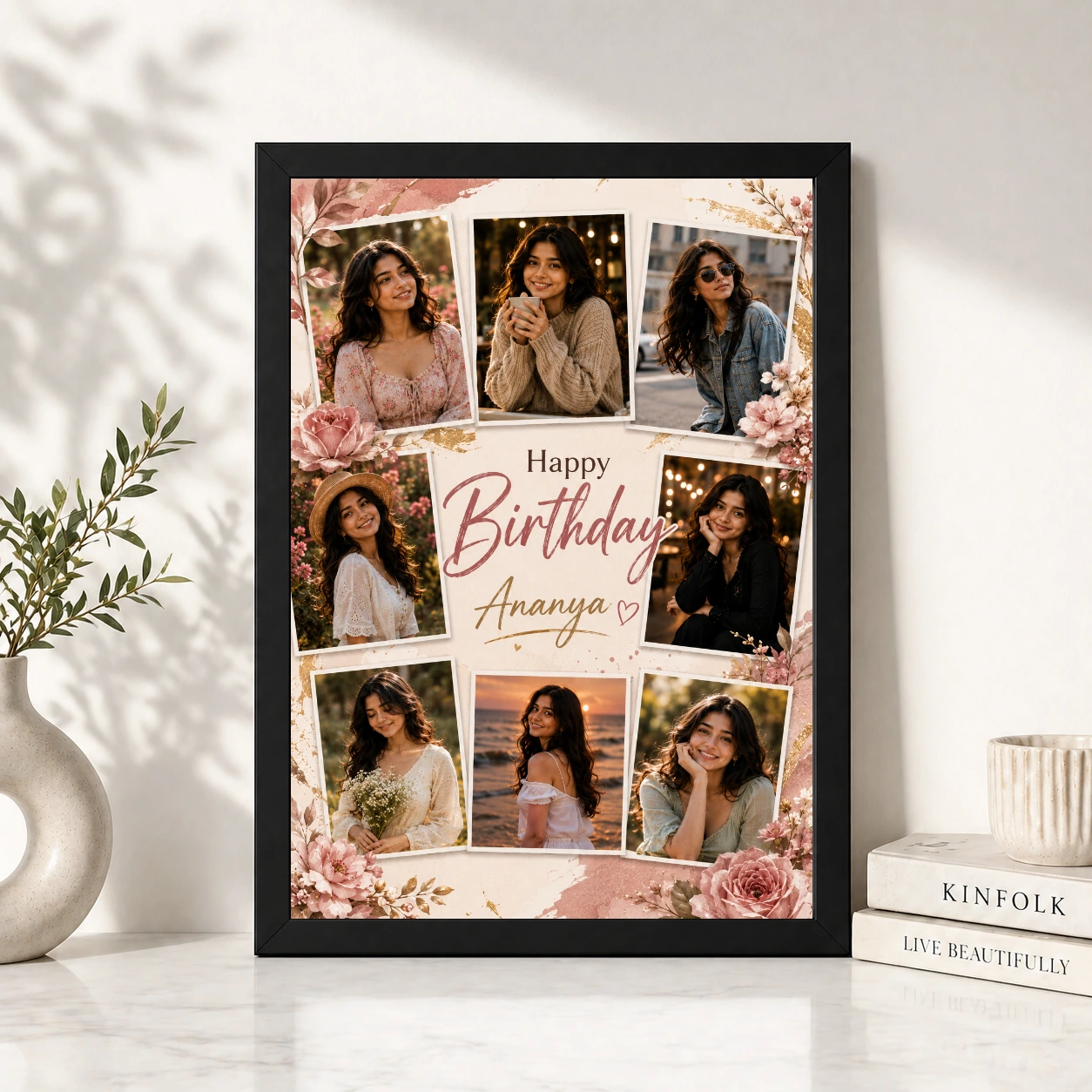 Personalized Birthday Photo Frame with Name and Photo, view 4
