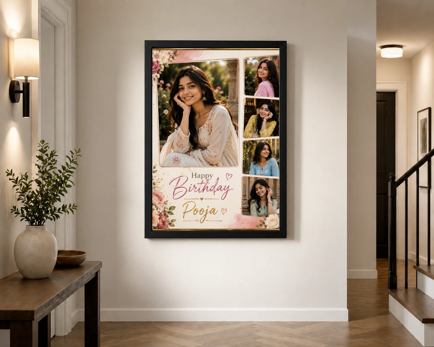 Personalized Birthday Table Photo Frame, view 2