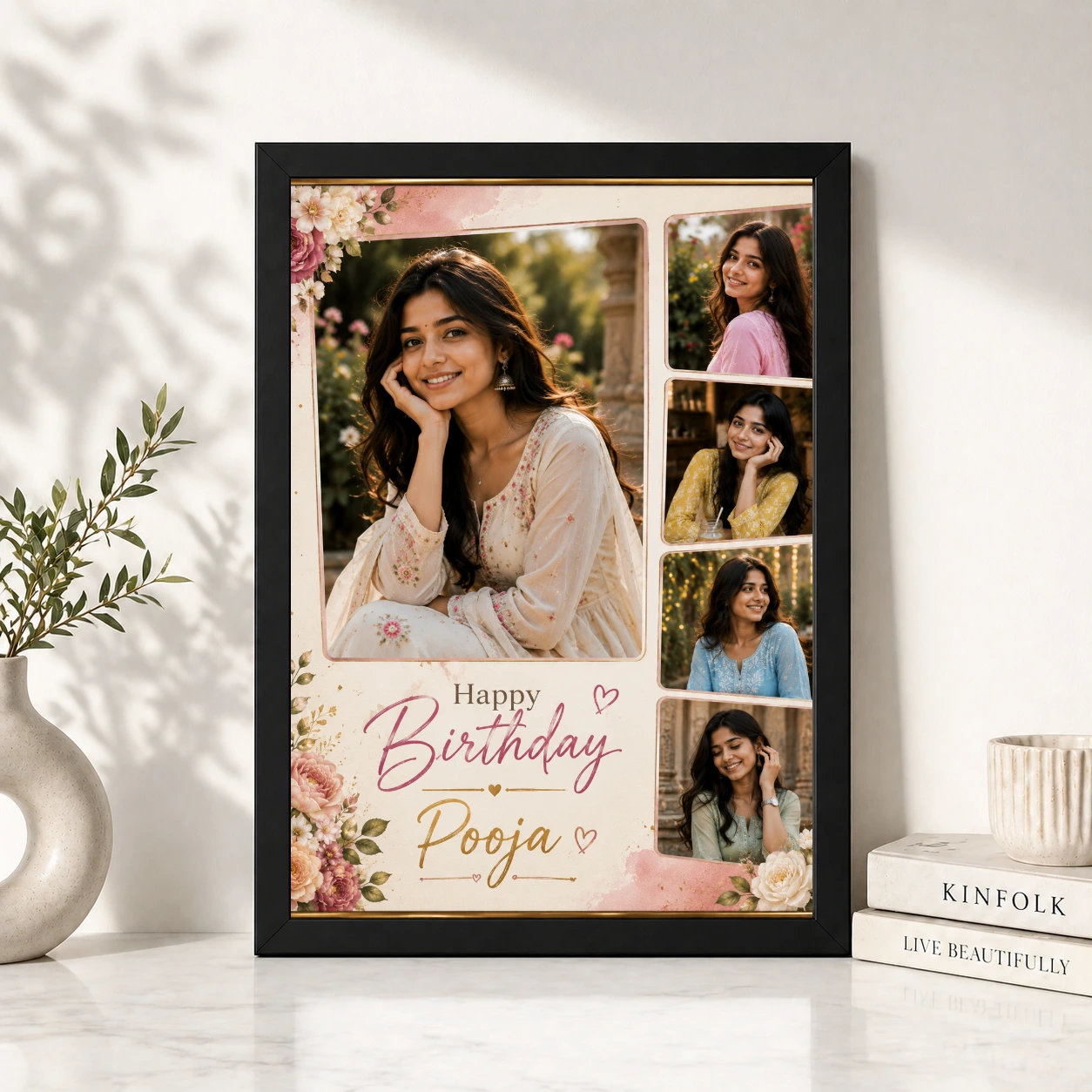 Personalized Birthday Table Photo Frame, view 4