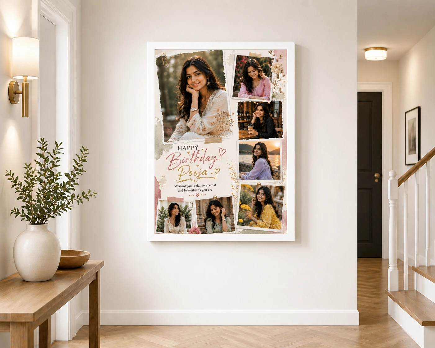 Personalized Birthday Table Photo Frame with 6 Photos, view 6