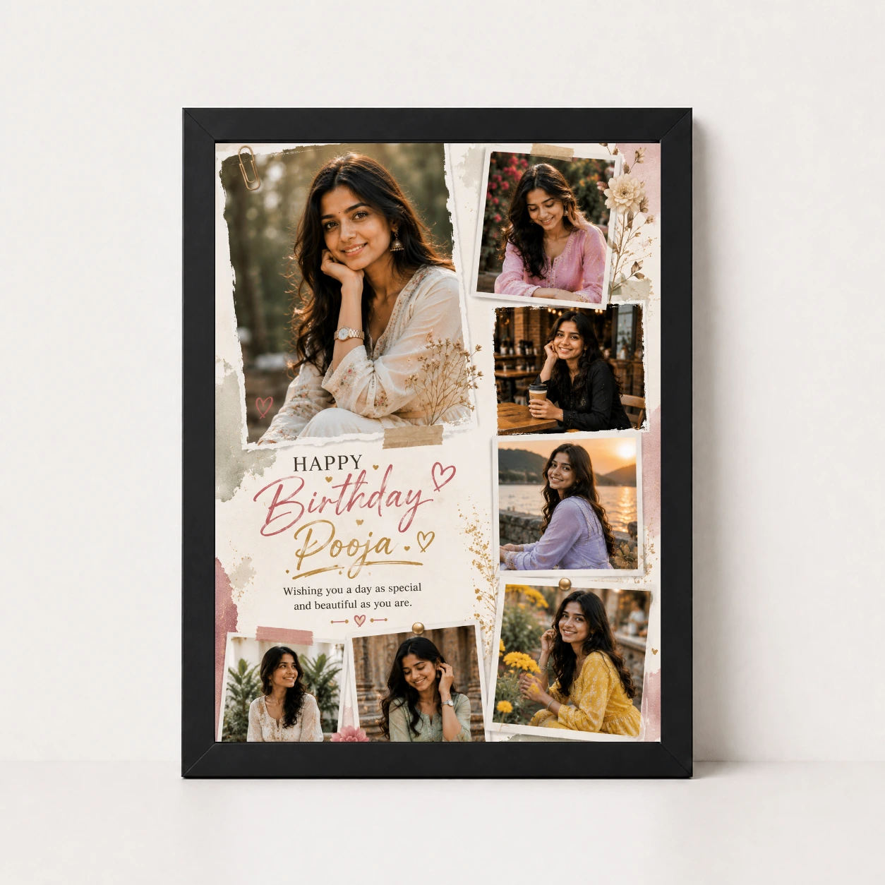 Personalized Birthday Table Photo Frame with 6 Photos, view 9