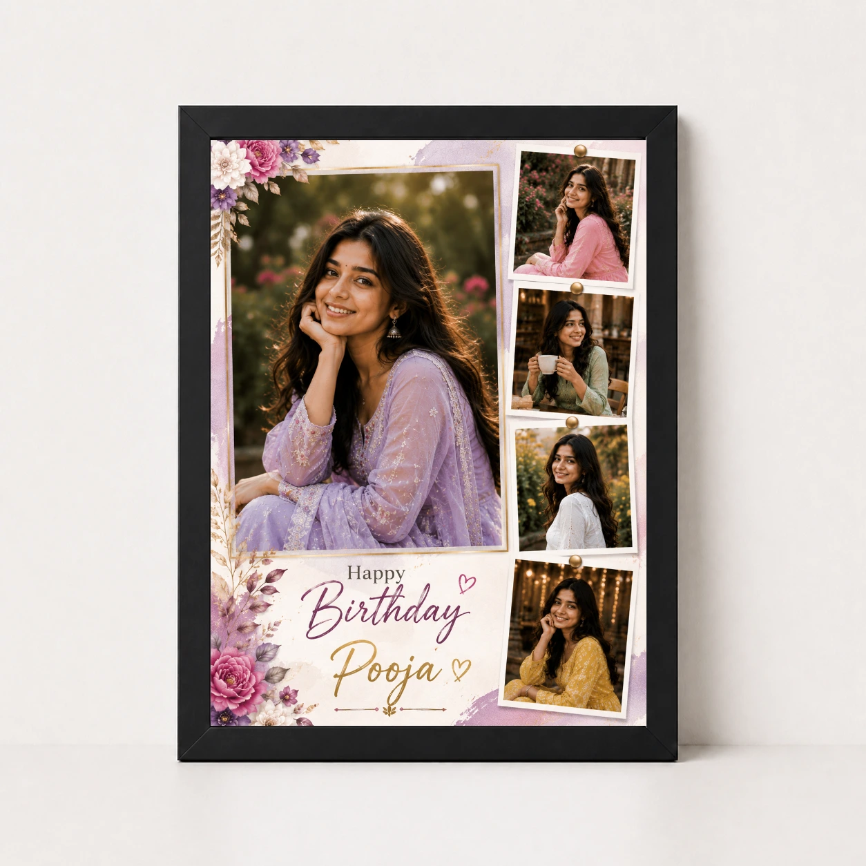 Personalized Birthday Table Photo Frame with Big Photo, view 9