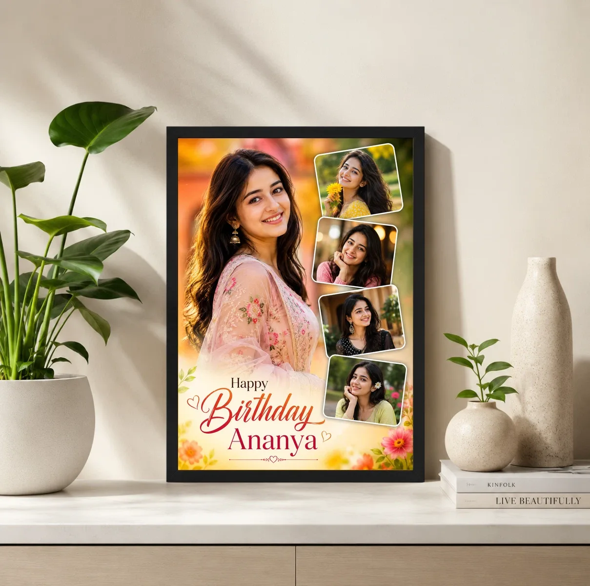 Personalized Wife Birthday Photo Frame With Name, view 2