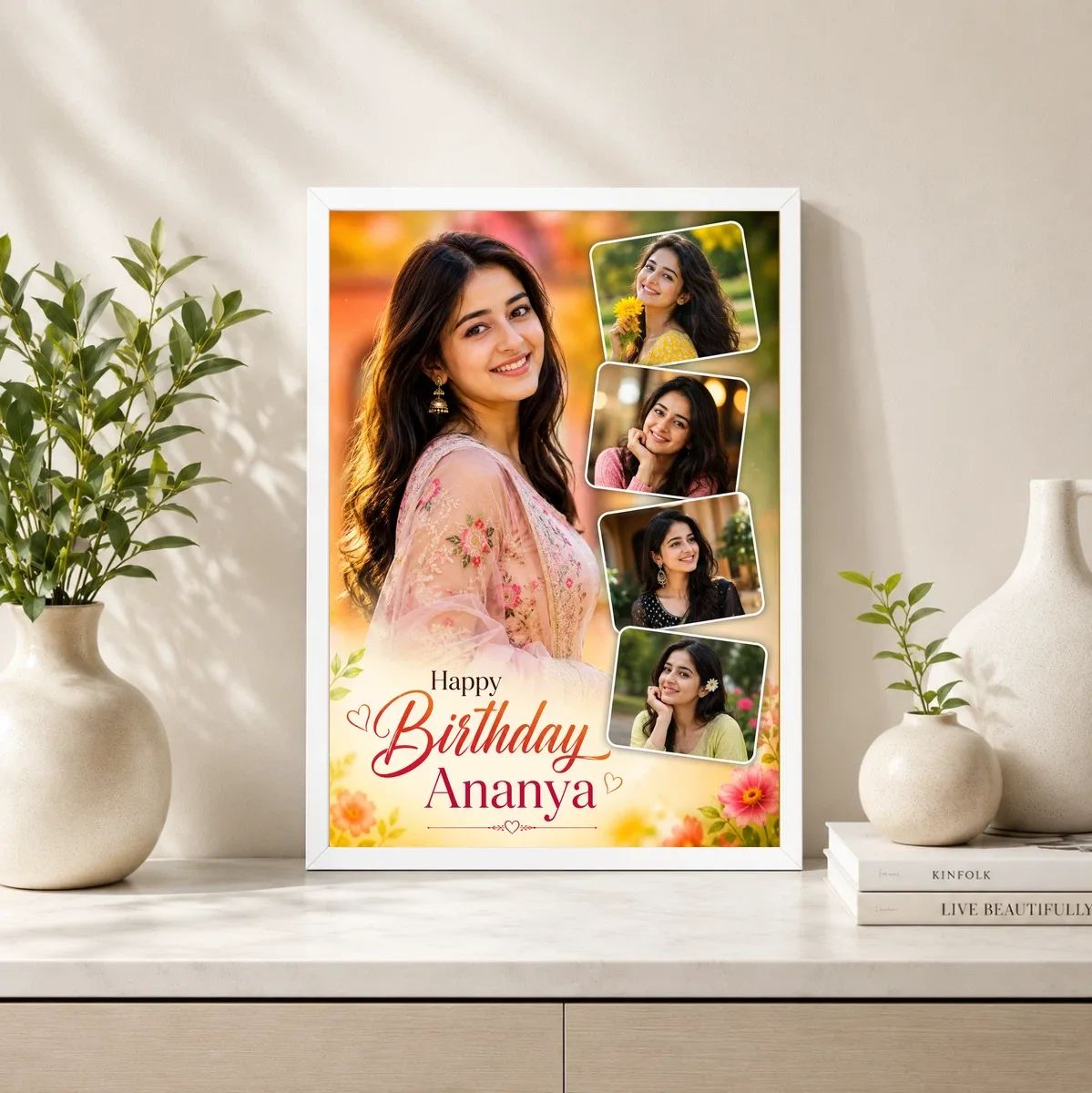 Personalized Wife Birthday Photo Frame With Name, view 4