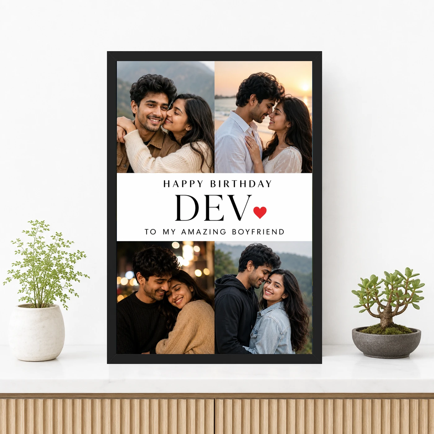 Photo Frame for Boyfriend Birthday Couple 5 Photo, view 3