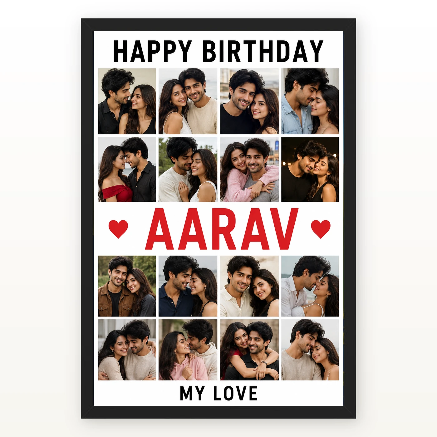 Photo Frame for Boyfriend Birthday Premium Couple Design