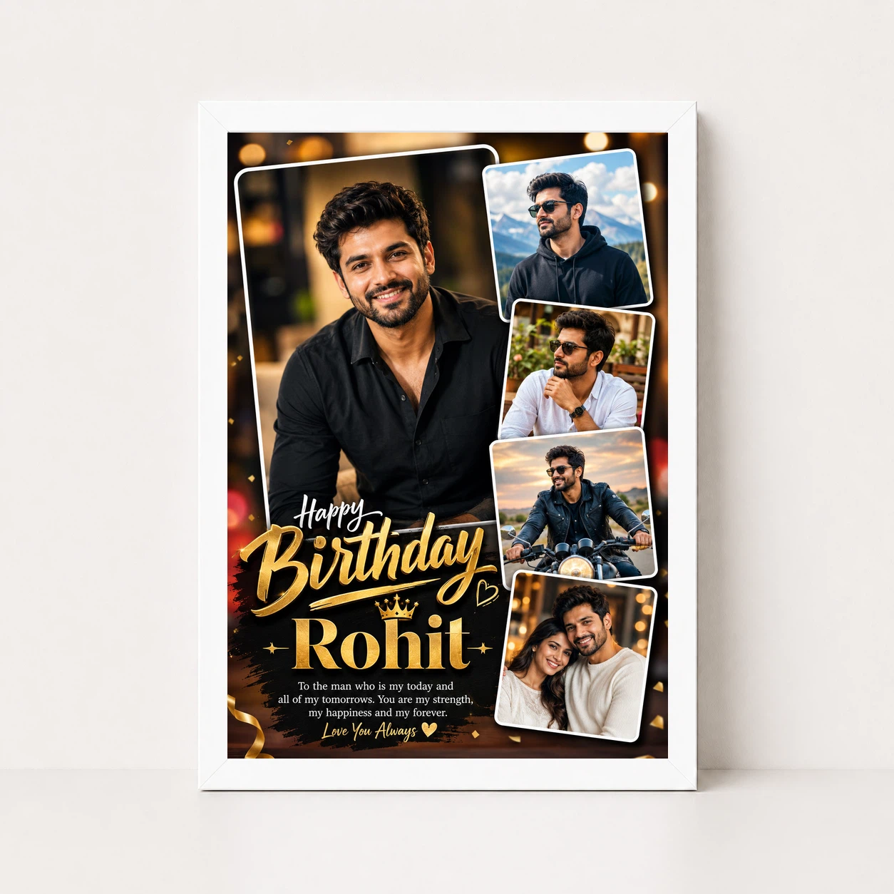 Photo Frame for Boyfriend Birthday Premium Couple Design, view 11