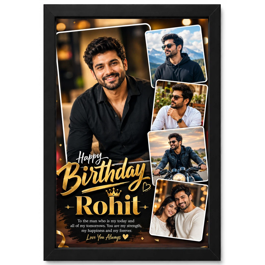 Photo Frame for Boyfriend Birthday Premium Couple Design, view 12