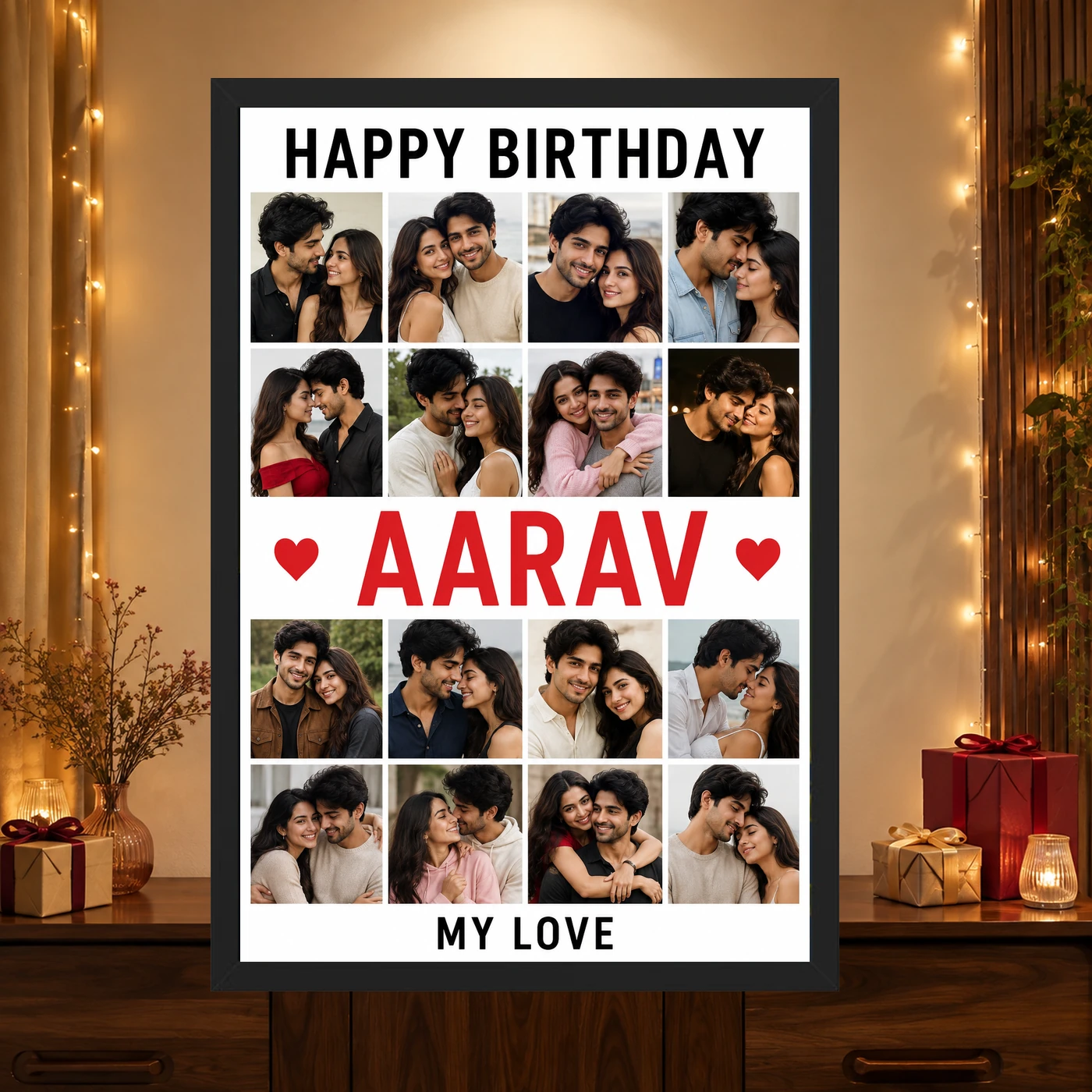 Photo Frame for Boyfriend Birthday Premium Couple Design, view 4