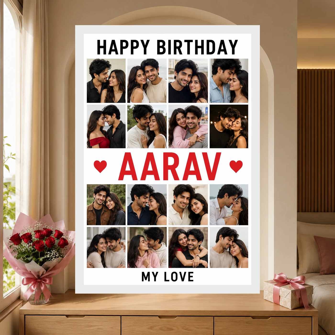 Photo Frame for Boyfriend Birthday Premium Couple Design, view 6