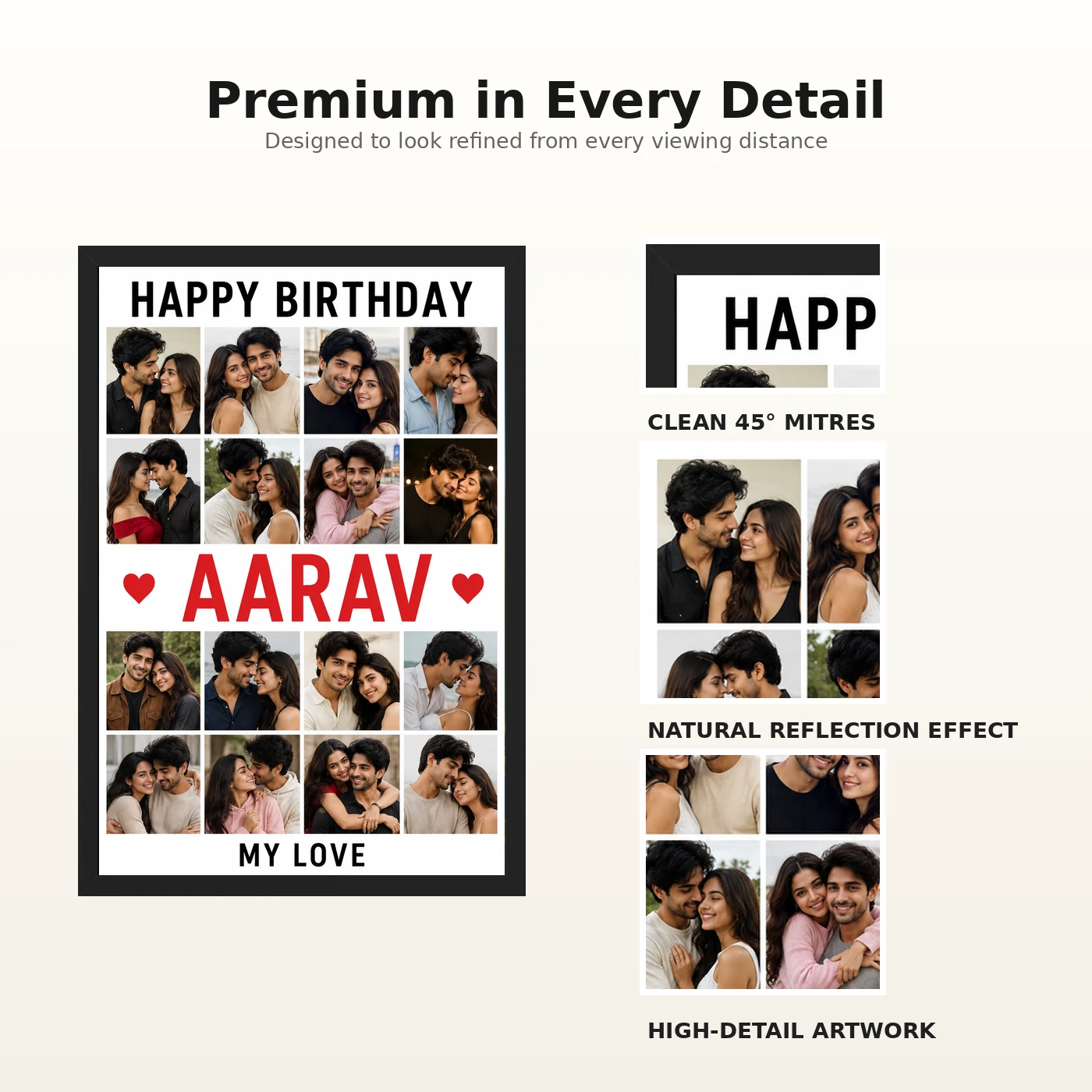 Photo Frame for Boyfriend Birthday Premium Couple Design, view 9