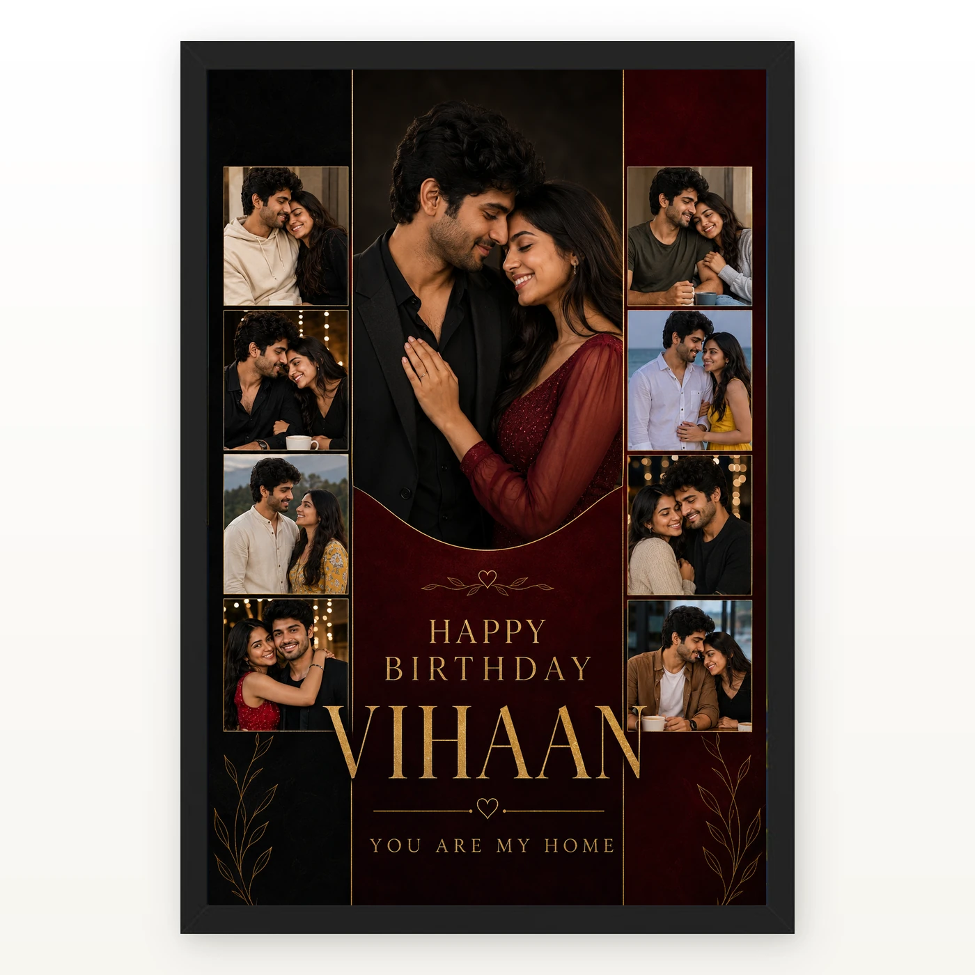 Photo Frame for Husband Birthday Gift Romantic Design