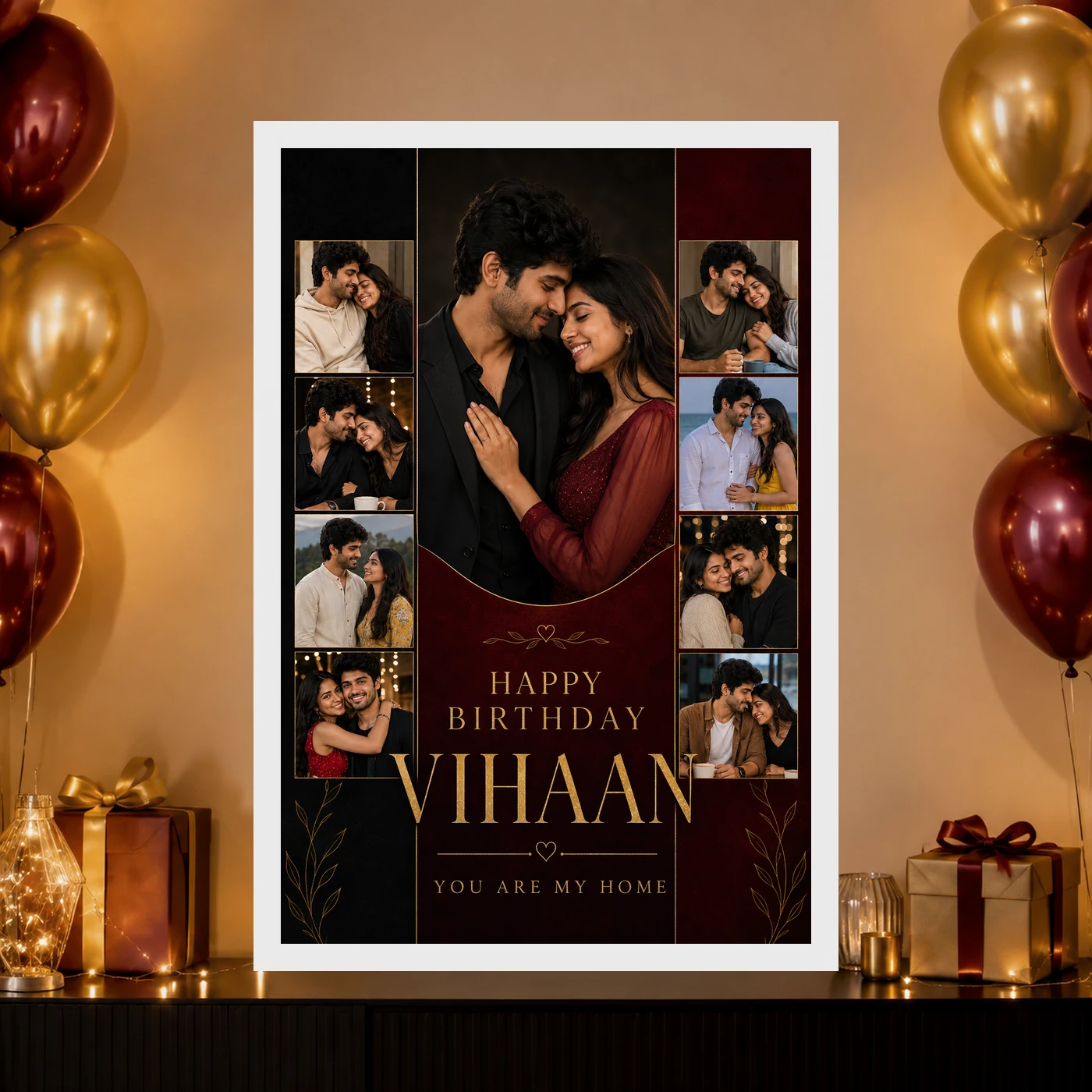 Photo Frame for Husband Birthday Gift Romantic Design, view 10