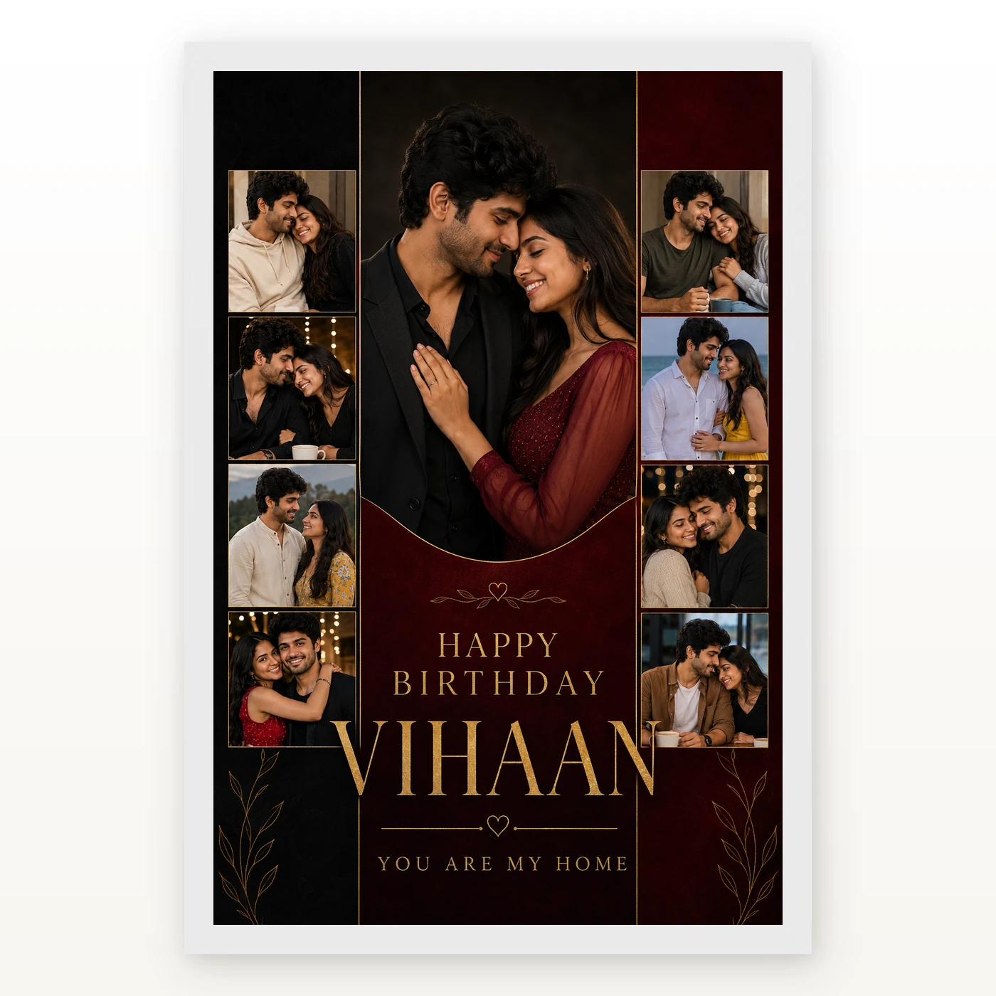 Photo Frame for Husband Birthday Gift Romantic Design, view 2