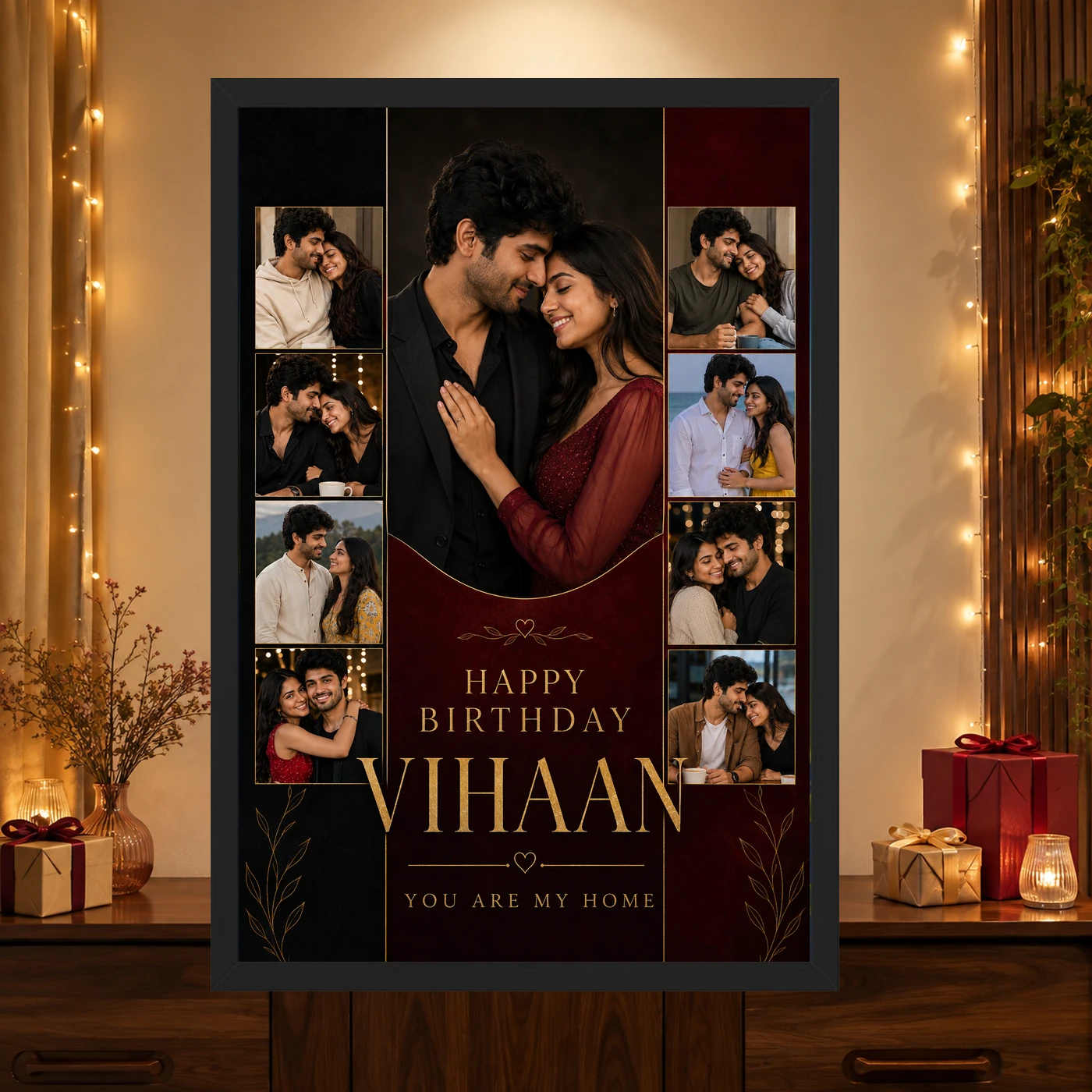Photo Frame for Husband Birthday Gift Romantic Design, view 4