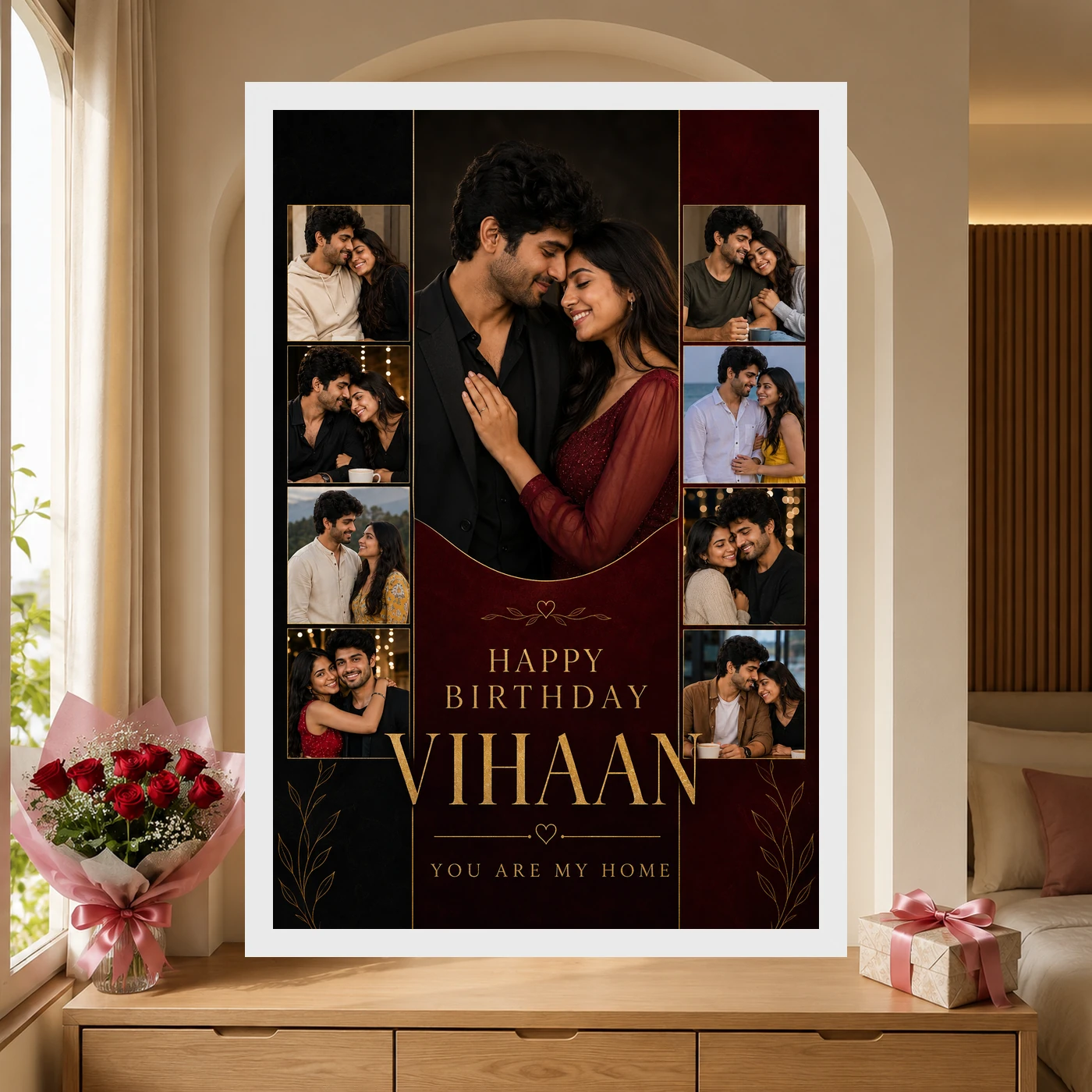 Photo Frame for Husband Birthday Gift Romantic Design, view 6