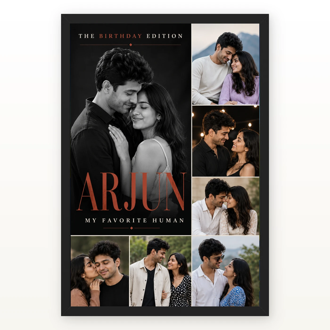 Photo Frame for Husband Birthday Premium Couple Design