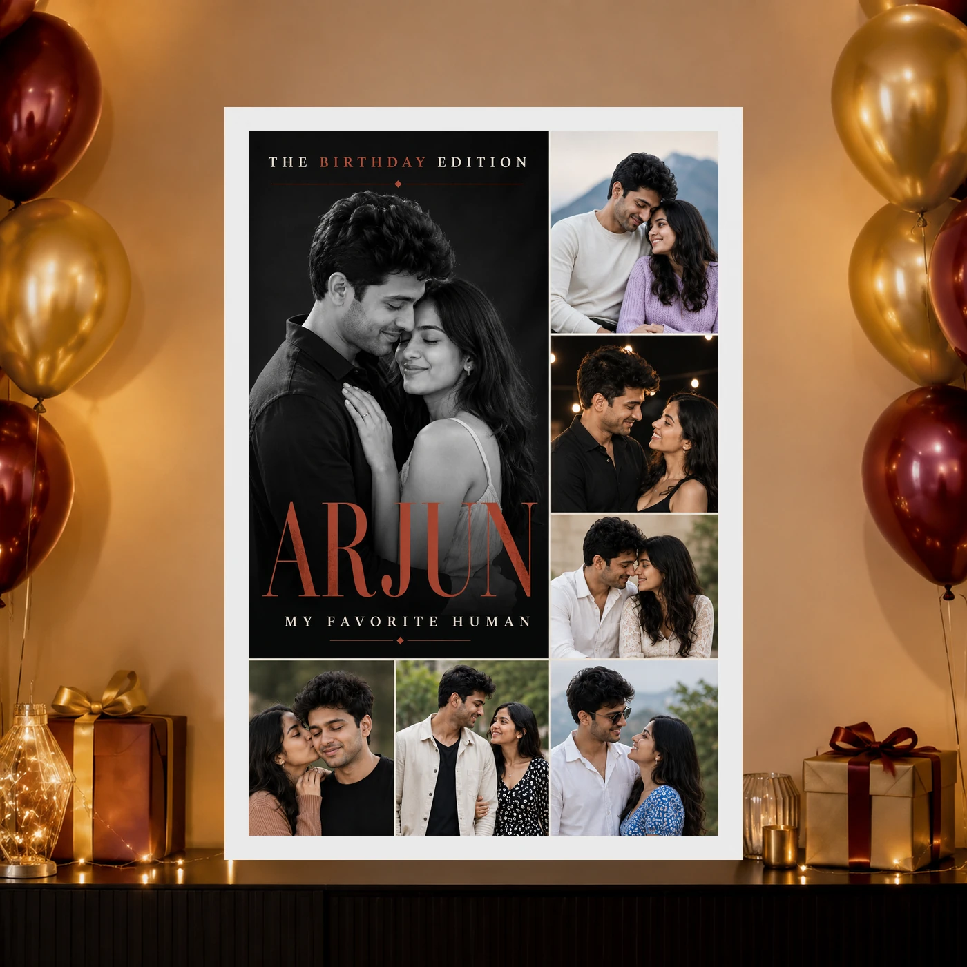 Photo Frame for Husband Birthday Premium Couple Design, view 10