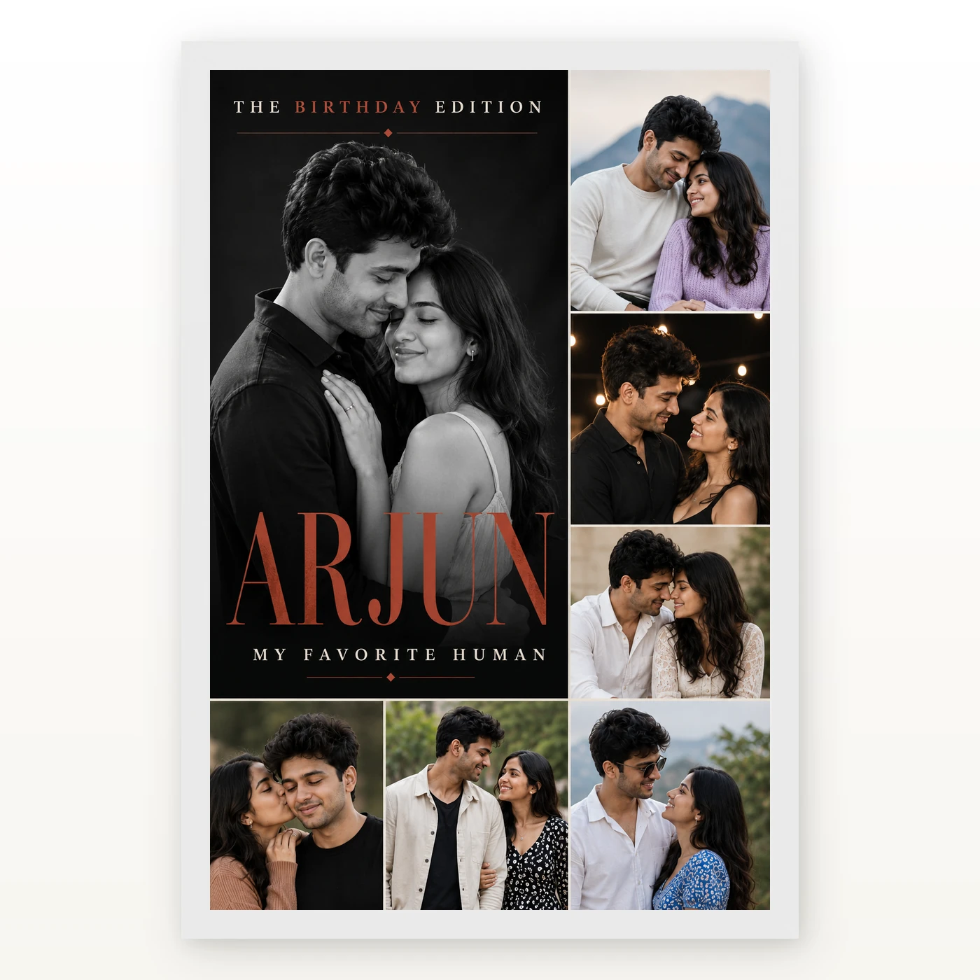 Photo Frame for Husband Birthday Premium Couple Design, view 2