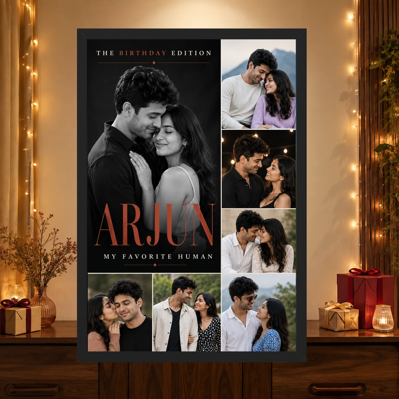 Photo Frame for Husband Birthday Premium Couple Design, view 4