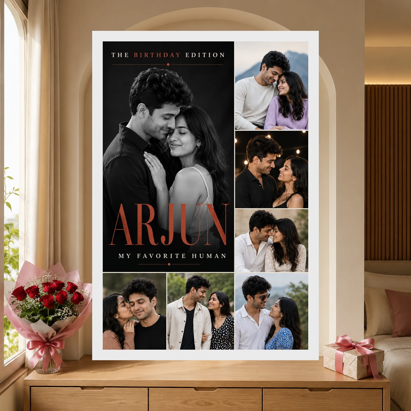 Photo Frame for Husband Birthday Premium Couple Design, view 6