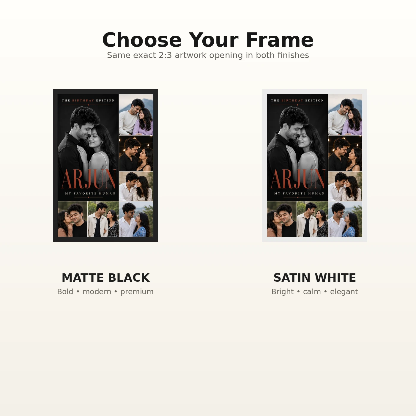 Photo Frame for Husband Birthday Premium Couple Design, view 7