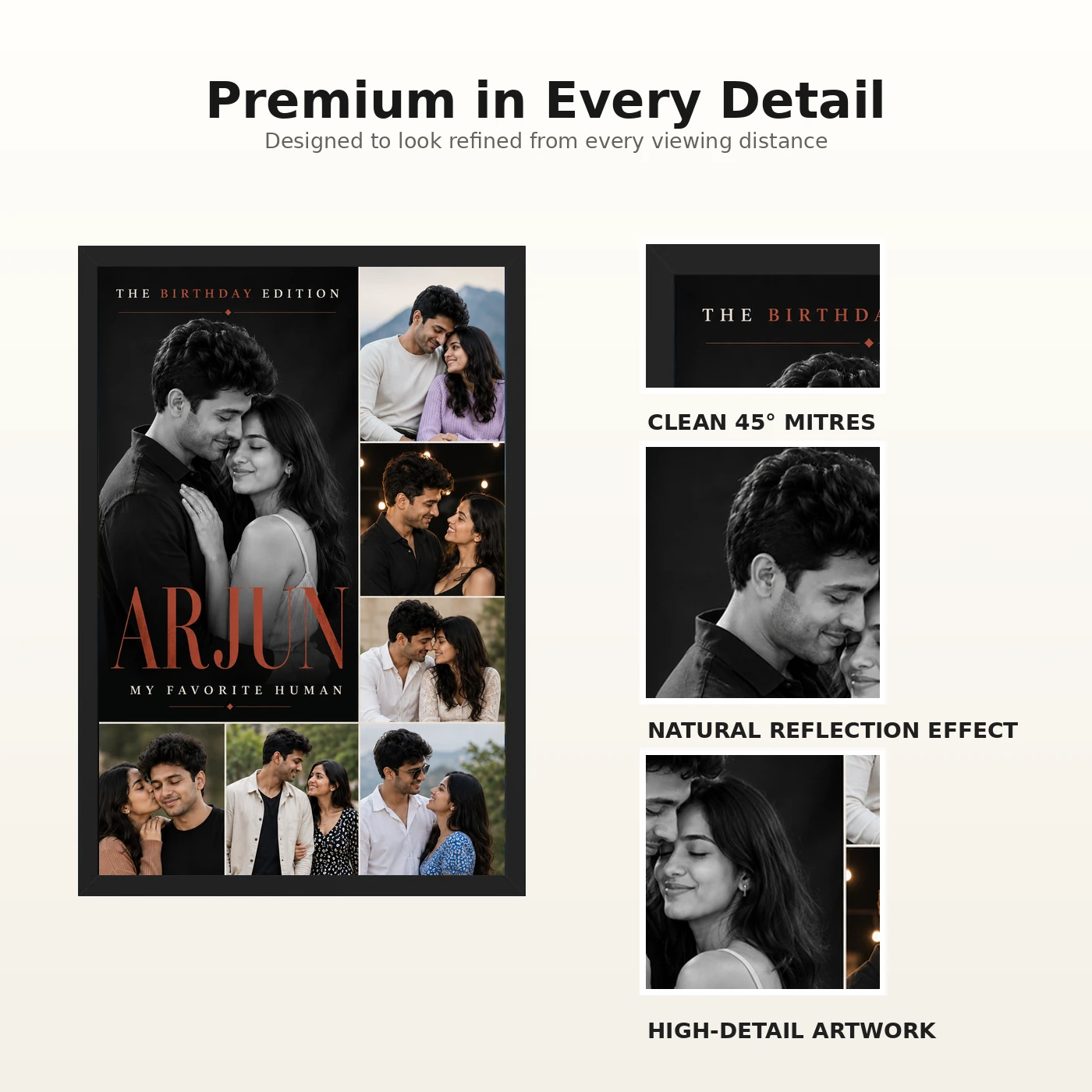 Photo Frame for Husband Birthday Premium Couple Design, view 9