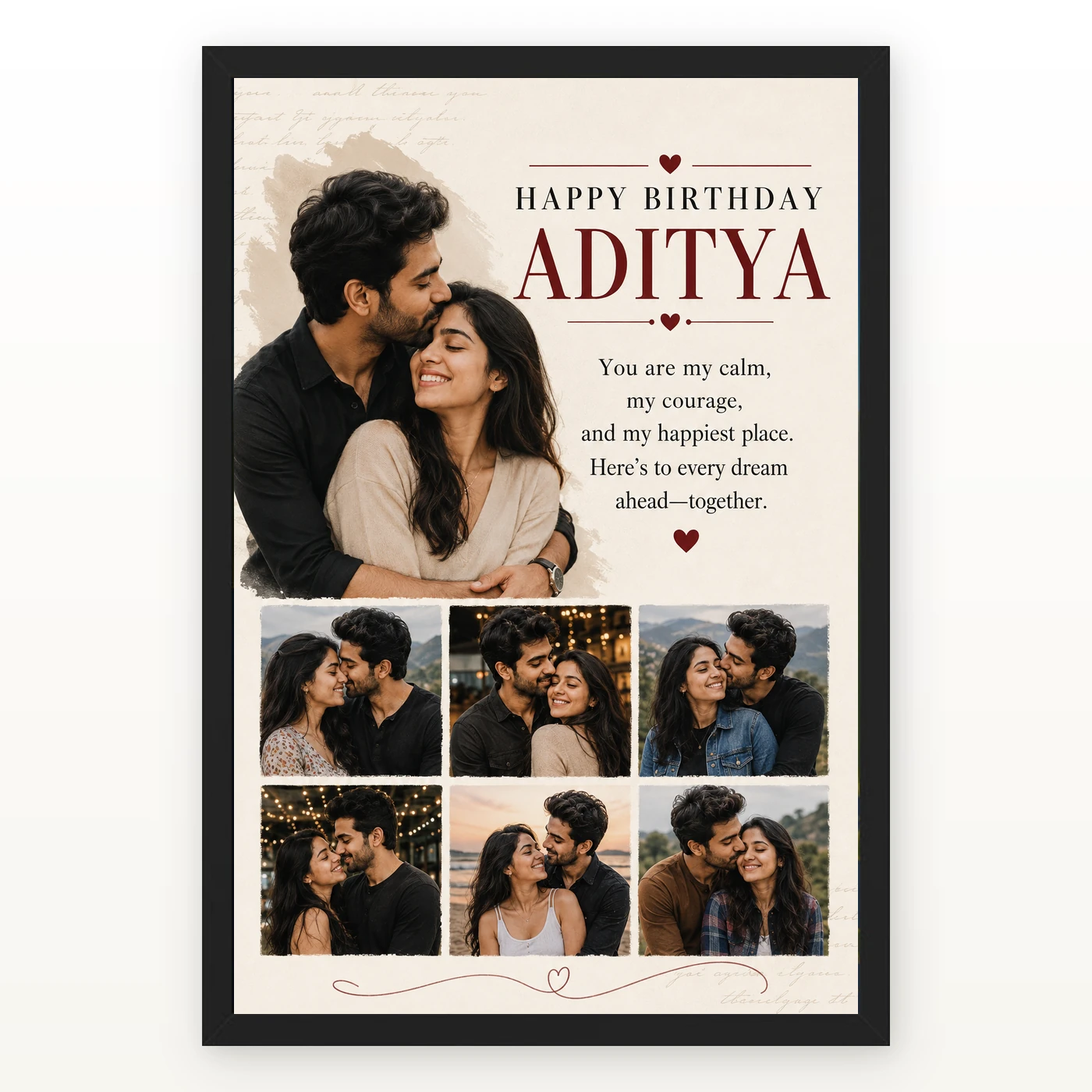 Photo Frame for Husband Birthday Wishes