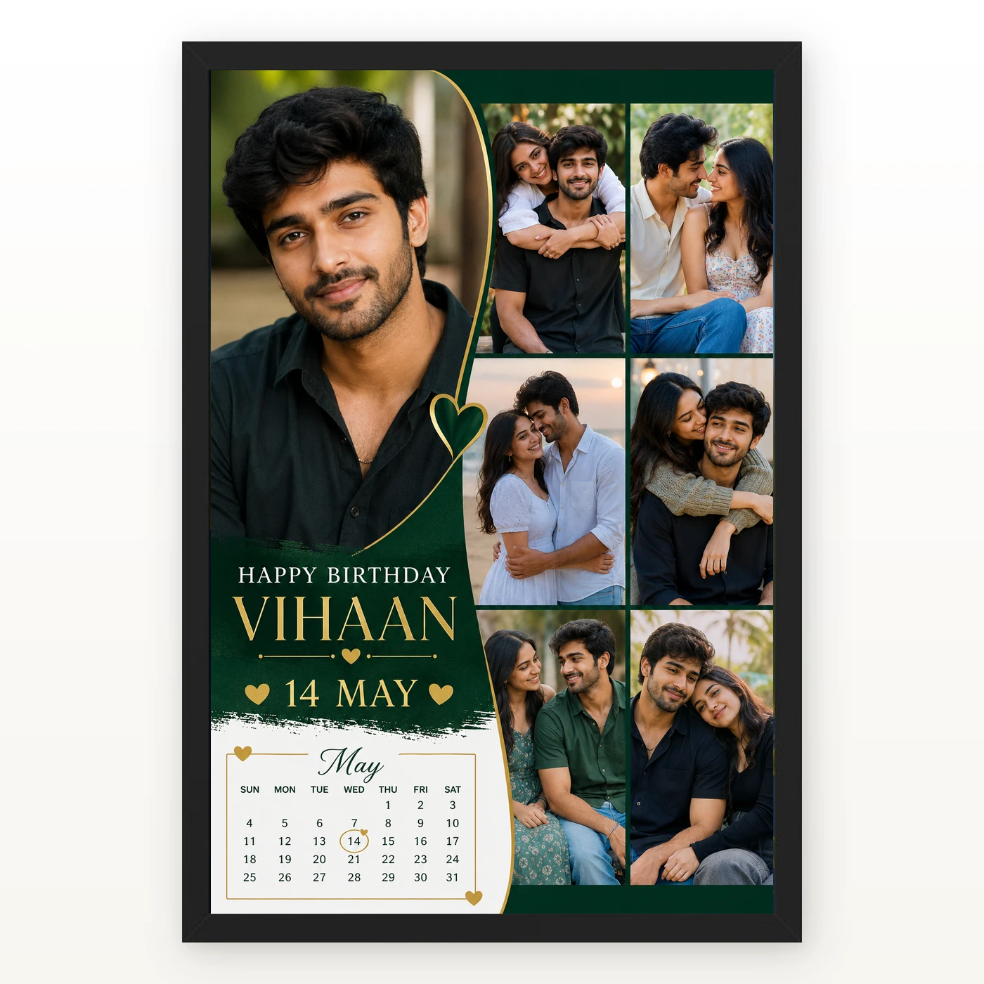 Photo Frame Gift for Boyfriend Birthday My Love Design