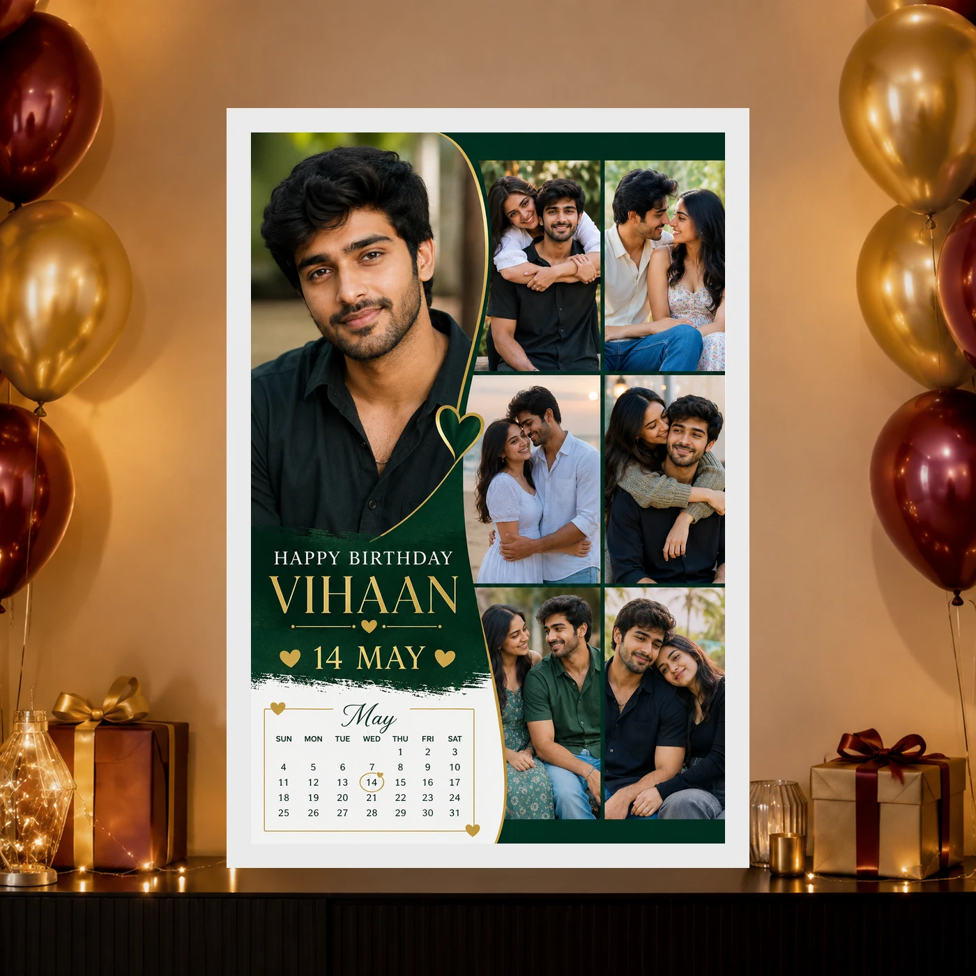 Photo Frame Gift for Boyfriend Birthday My Love Design, view 10