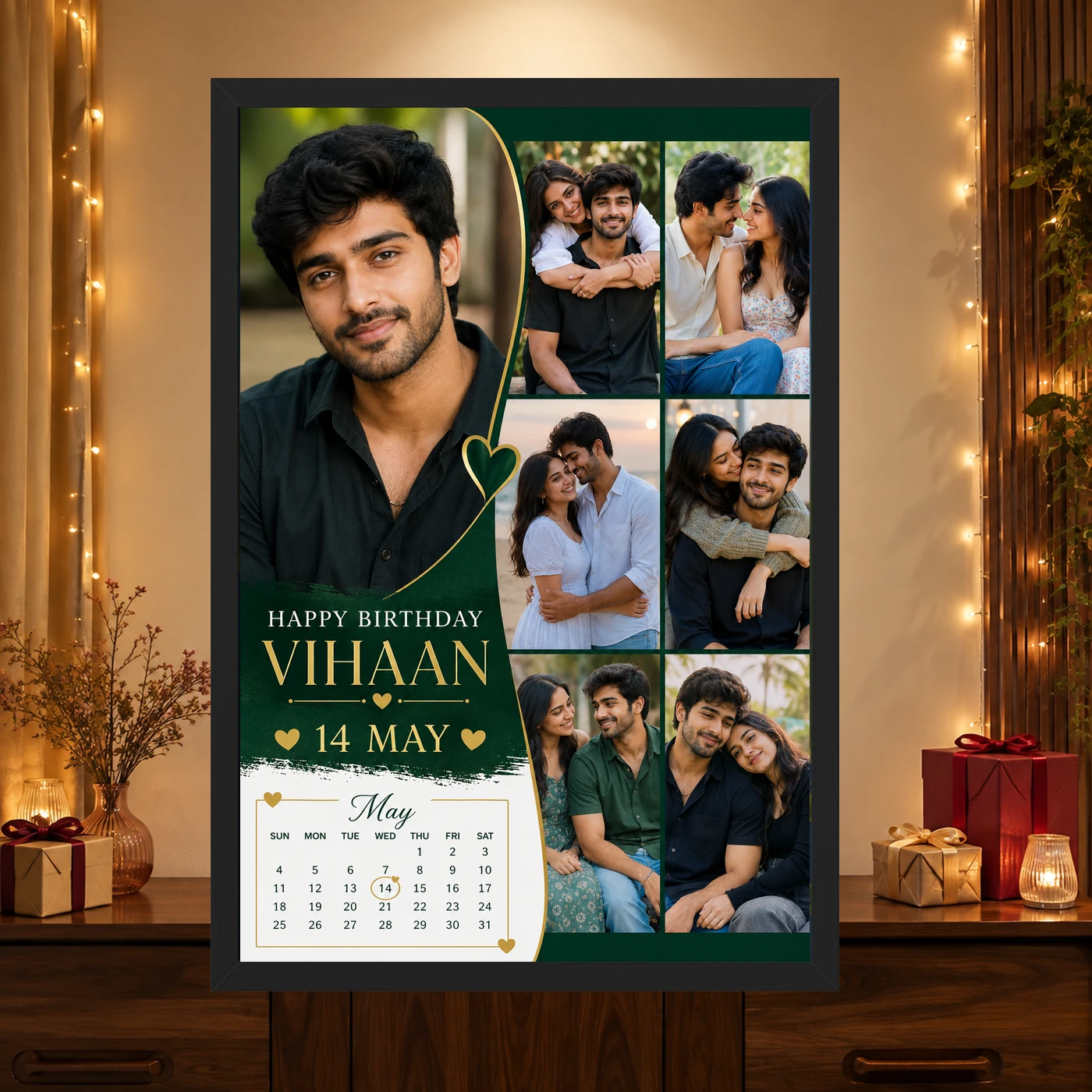 Photo Frame Gift for Boyfriend Birthday My Love Design, view 4