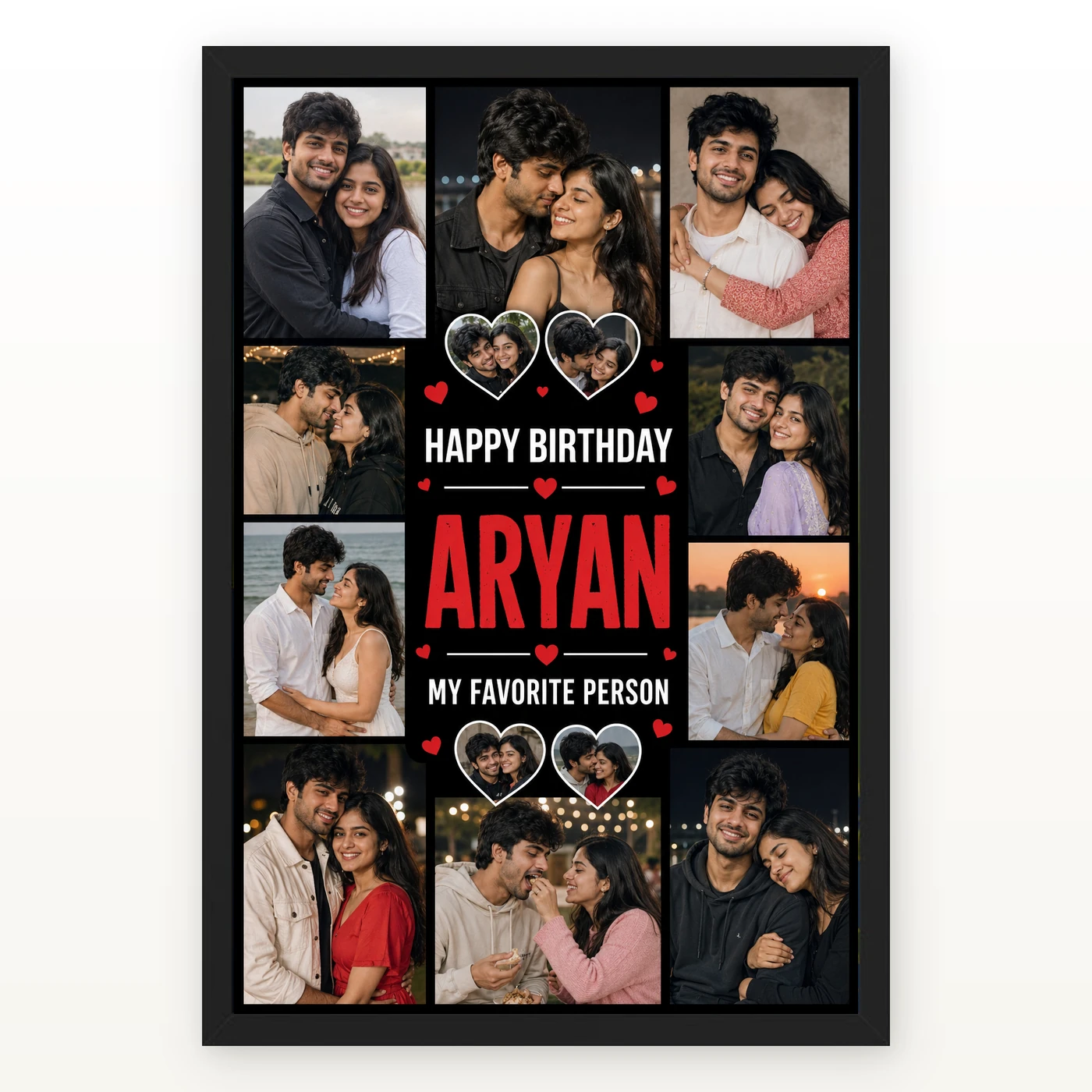 Photo Frame Gift for Boyfriend Birthday Personalised Name